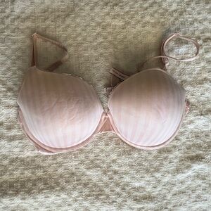 Victoria's Secret Soft Pink Striped Bra